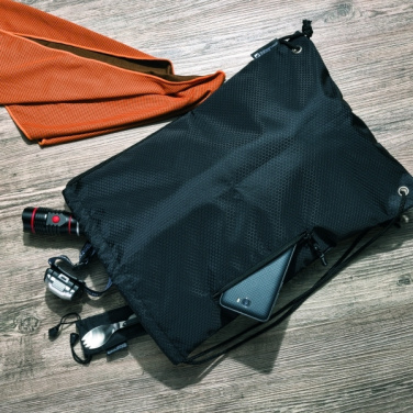 Logotrade mainostuote tuotekuva: Kiristysnyörilaukku NUNAVUT Schwarzwolf