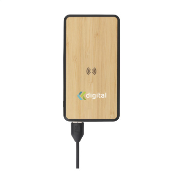 Logo trade liikelahjat tuotekuva: Boru Bamboo RCS kierrätetty ABS Powerbank langaton laturi