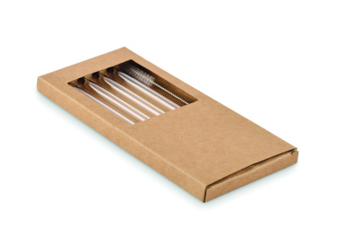 Logo trade mainostuotet tuotekuva: 4 uudelleenkäytettävää lasipilliä