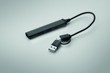 Logotrade verslo dovanos nuotrauka: USB 4 prievadų šakotuvas 19 cm