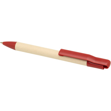 Logotrade reklaminiai produktai nuotrauka: Liliana cukranendrių popieriaus rutulinis rašiklis (mėlynas rašalas)