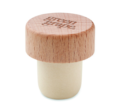 Лого трейд pекламные продукты фото: Beech wood bottle stopper