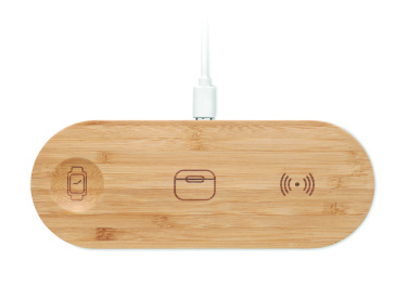 Logotrade reklamprodukter bild: 3 i 1 15W trådlös laddare